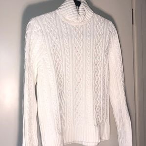 Jeanne Pierre Cable, Beaded, Turtle Neck Sweatet